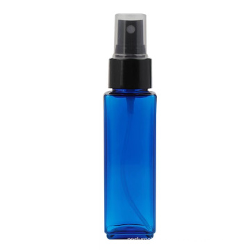 High Quality Cheap Price Transparent Green Blue Amber Colored Square Plastic PET Pump Spray Bottle For Skin Care Cosmetic 50Ml